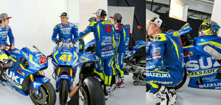 Ada Bahasa Indonesia Dalam Livery Tim MotoGP Suzuki Ecstar gan!