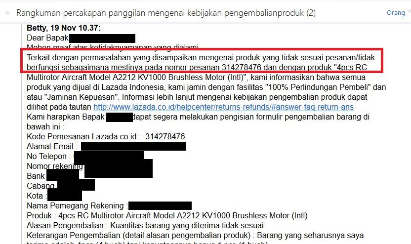Kecewa di Permainkan Lazada