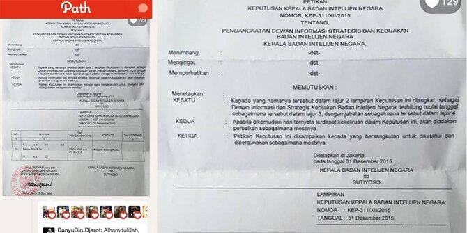 Banyu Biru, Anggota BIN yang Pamer SK Pengangkatan di Sosmed