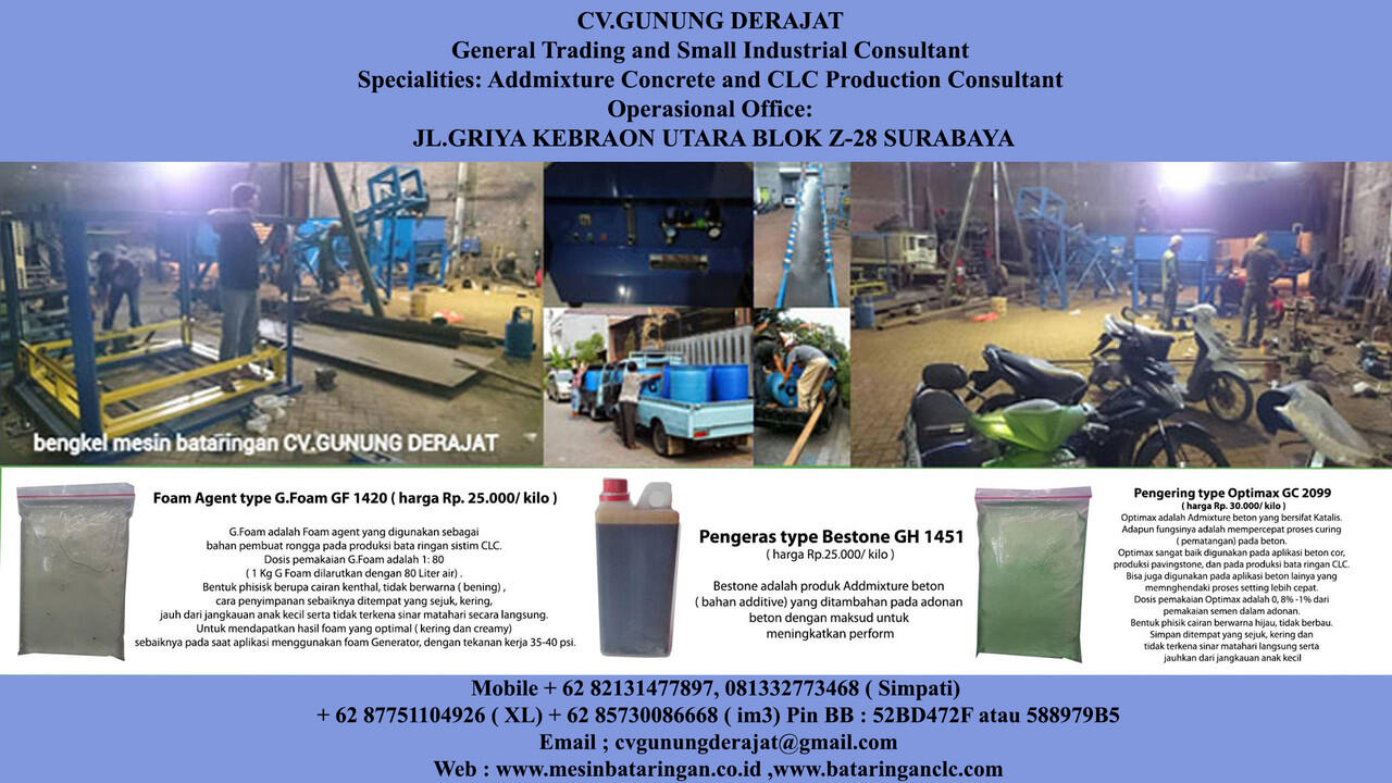 Usaha Bata ringan CLC Menguntungakan bersama CV. GUNUNG ...