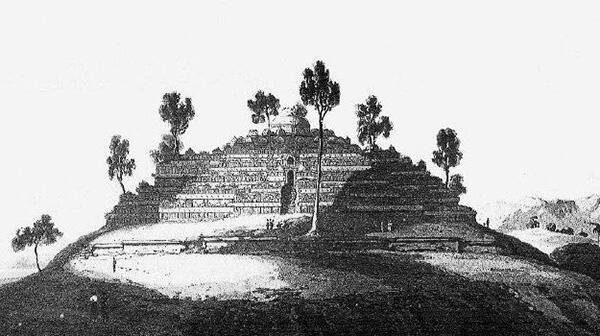 Lihat! Lukisan Candi Borobudur Saat Baru Ditemukan...Serupa Piramid