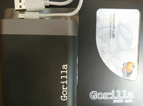 DISTRIBUTOR POWERBANK ORIGINAL GORILLA 10400 MAH, POWER BANK GARANSI SEUMUR HIDUP