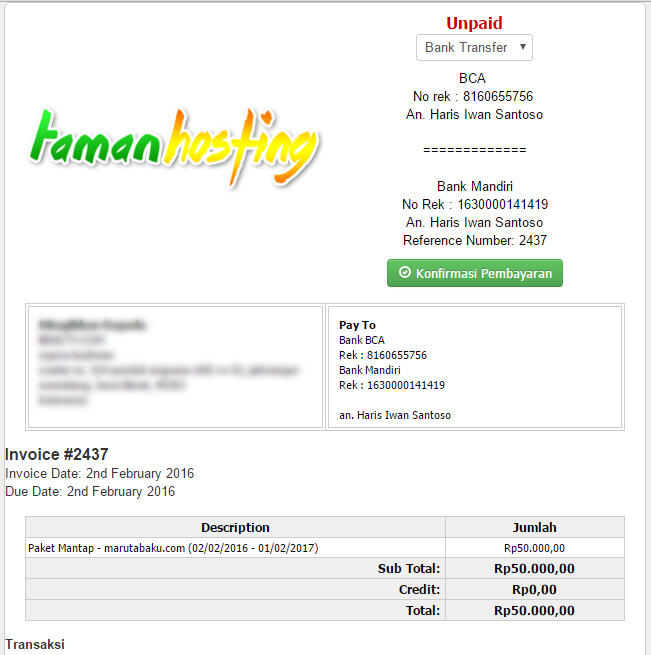 pengalaman bersama TAMANHOSTING.COM