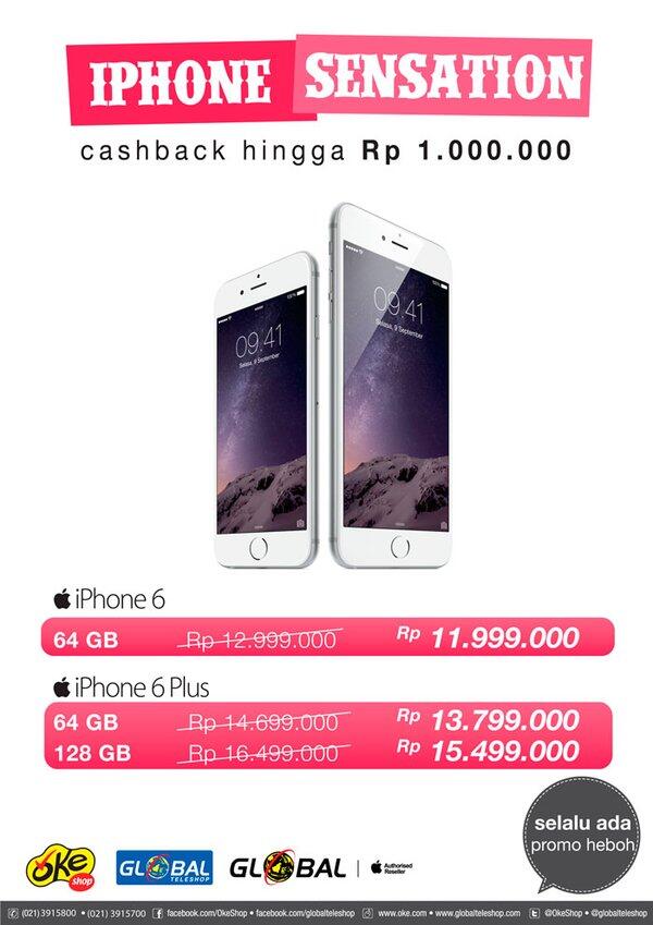 &#91;Cashback UP TO 1 JUTA&#93; iPhone 6 &amp; iPhone 6 Plus @globalteleshop