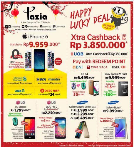 &#91;CASHBACK UP TO IDR 3.850.000&#93; Happy Lucky Deal, No Monkey Deal @PaziaShop