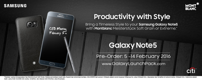 &#91;CASHBACK RP 500.000&#93; Pre-Order Galaxy Note 5 @Samsung_ID ~14 Feb '16
