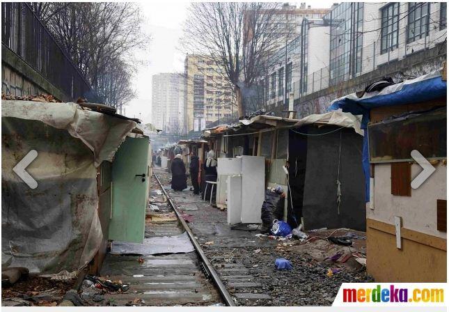 Begini kondisi permukiman kumuh pinggir rel Kota Paris