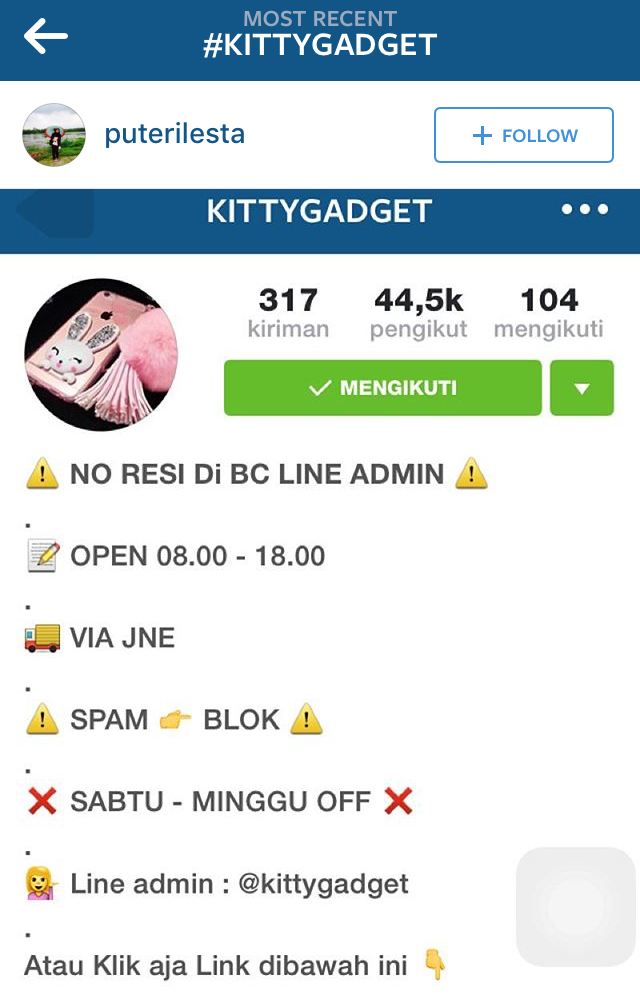 MODUS PENIPUAN ARISAN IPHONE INSTAGRAM @KITTYGADGET