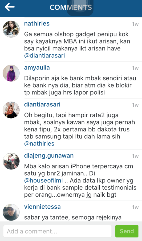 MODUS PENIPUAN ARISAN IPHONE INSTAGRAM @KITTYGADGET