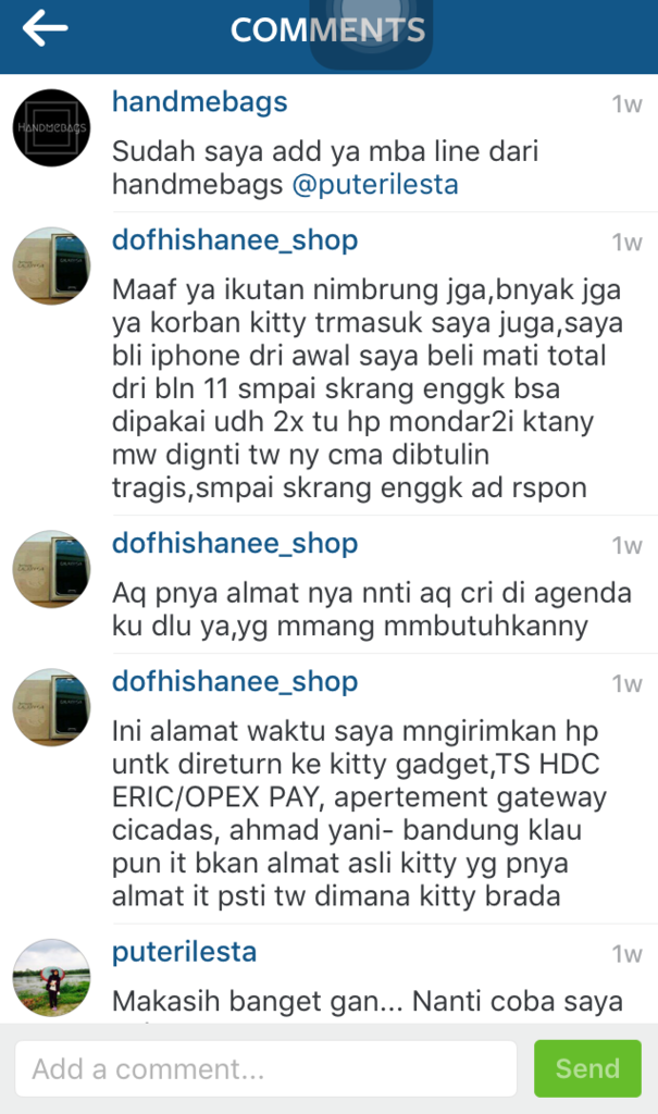 MODUS PENIPUAN ARISAN IPHONE INSTAGRAM @KITTYGADGET