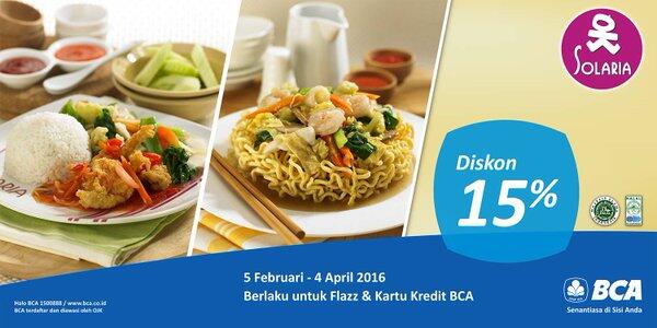 &#91;Diskon 15%&#93; Solaria : dengna kartu Flazz &amp; KK BCA ~4 April '16
