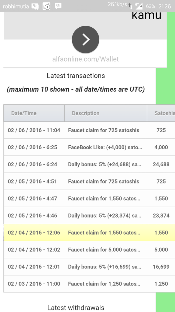 &#91;share&#93; claim BTC, 5000 Satoshi per 50 detik, mau?