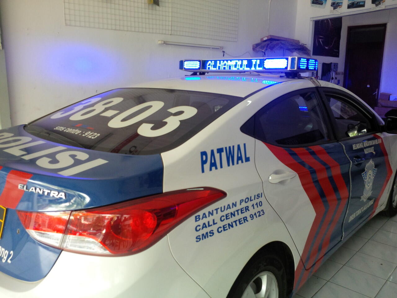 Lampu Rotator / Lightbar LED Polisi Running Text Landun PROsignal