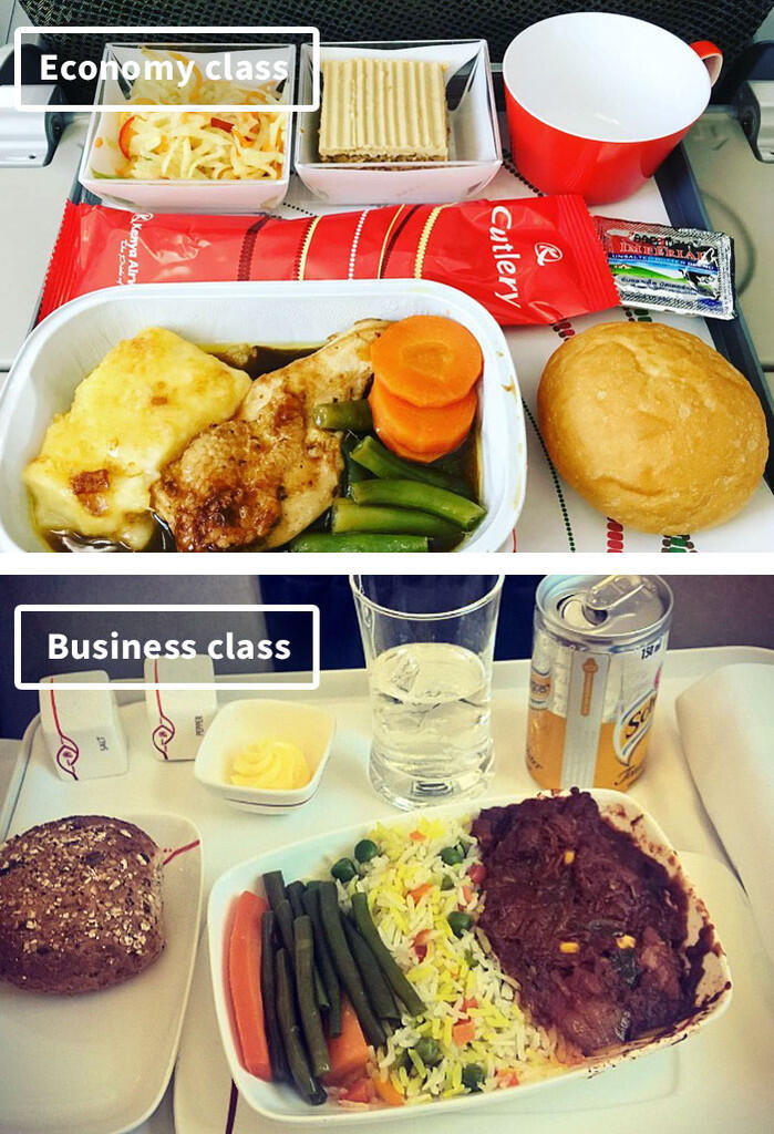 Bedanya Makanan Economy Vs. First Class dari berbagai perusahaan penerbangan