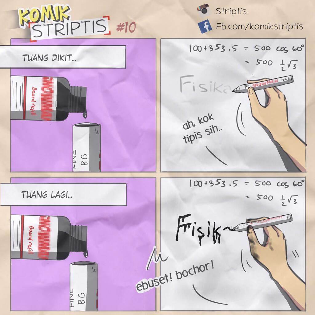 Komik STRIPTIS | Kocaknya masa SMA