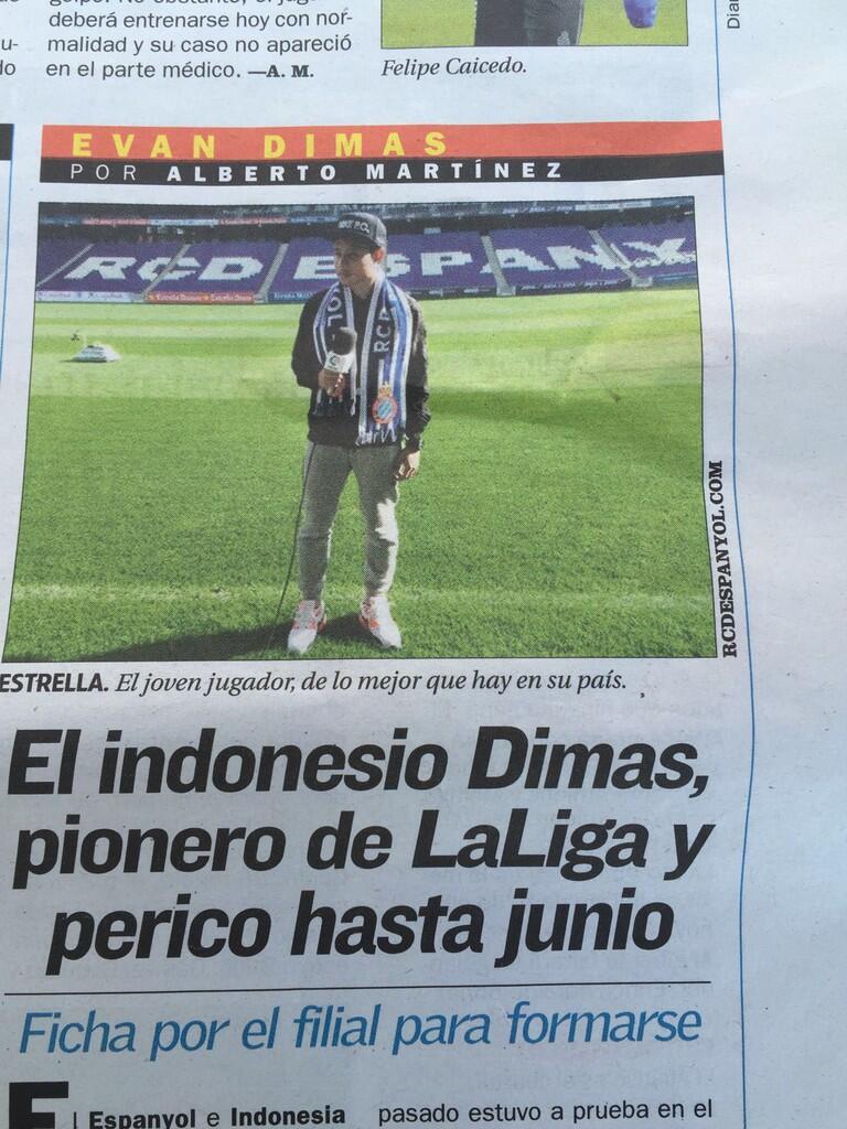 Media Spanyol Tak Ketinggalan Beritakan Evan Dimas