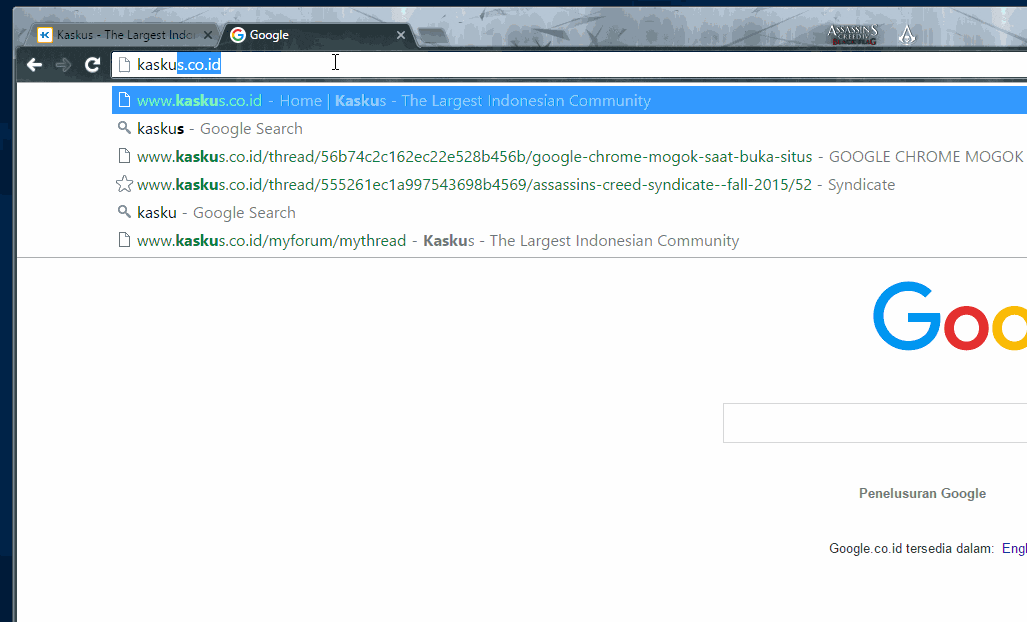 GOOGLE CHROME MOGOK SAAT BUKA SITUS