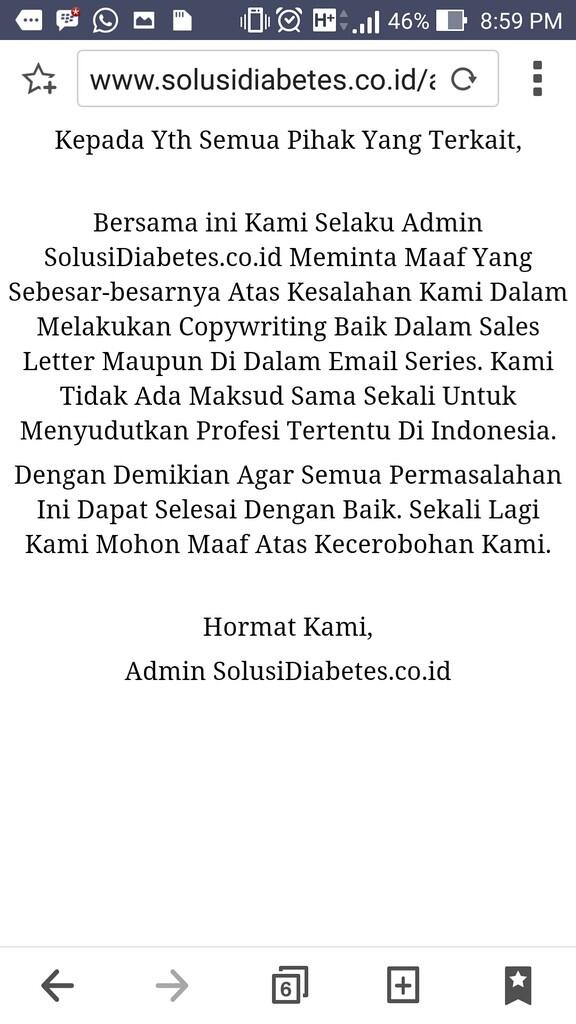 Mendeskreditkan profesi tertentu, websiteb ini dituntut organisasi profresi
