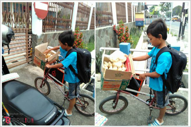 (Inspirativ) Eko bocah kelas 2 SD nafkahi ibu dan adiknya dengan berjualan kerupuk