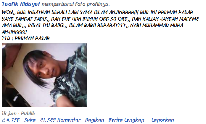 Pria Ini Diburu Netizen karena Hina Islam