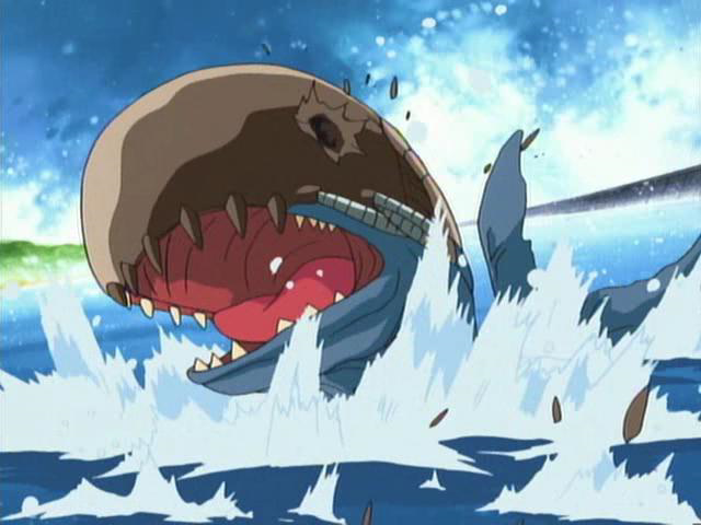 "Monster di Anime yang berbentuk seperti Paus dab Hiu"