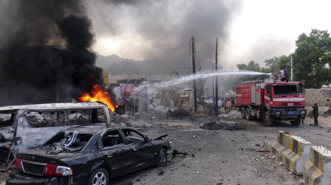 FOTO: Detik-detik Bom IS Serang Istana Presiden Yaman, 7 Tewas