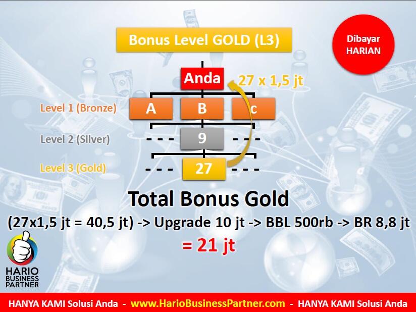 Hario Business Partner saya sudah dapat bonus nya, silahkan di coba