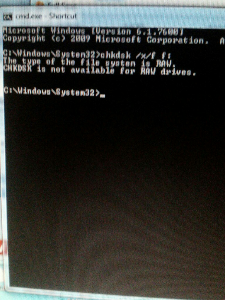 Chkdsk для raw дисков