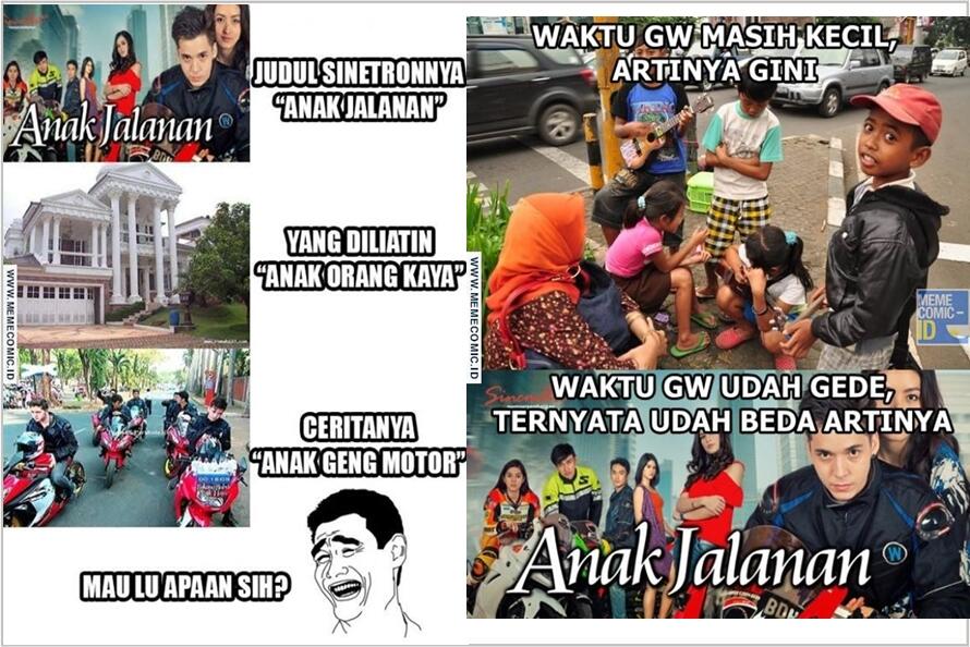 KUMPULAN MEME SERUKAN HENTIKAN SINETRON ANAK JALANAN