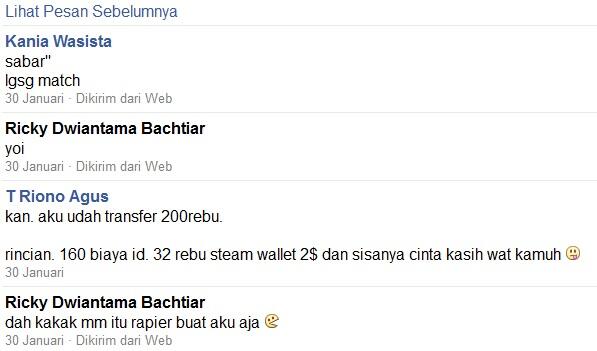 Penipuan Jual Beli Account Game Online.
