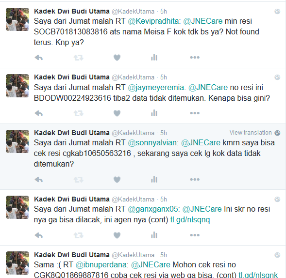 Paket JNE Berstatus Tidak Jelas