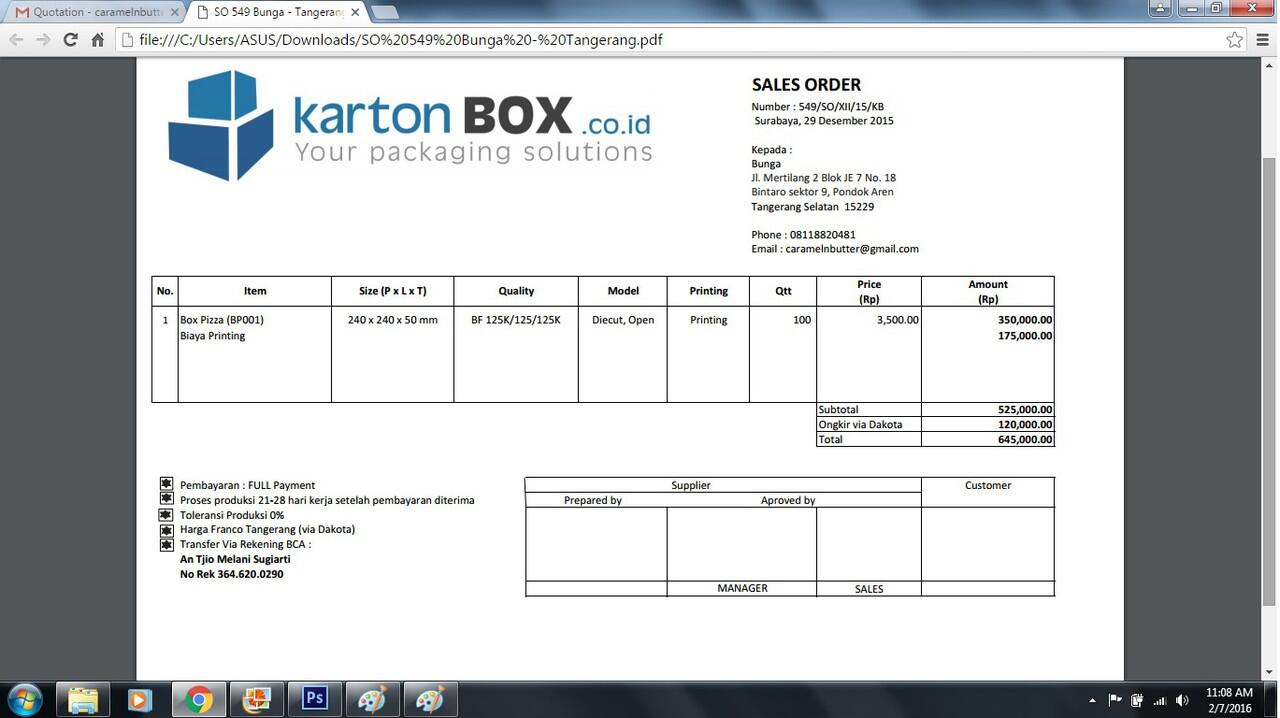 Penipuan Oleh Kartonbox.co.id (www.kartonbox.co.id)