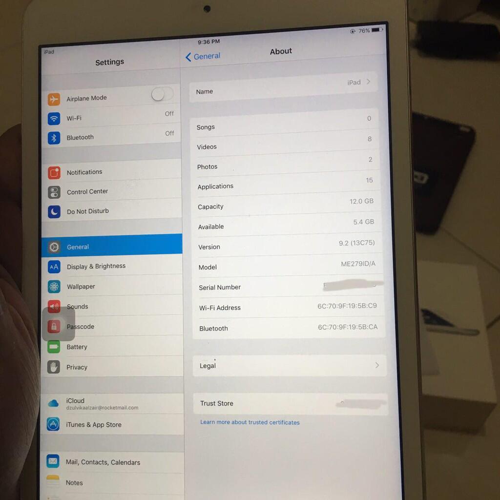 IPAD Mini 2 16GB Wifi Only (Second)