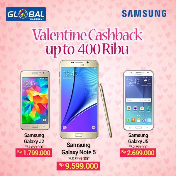 &#91;CASHBACK UP TO Rp 400K&#93; Promo Valentine dari Global Teleshop