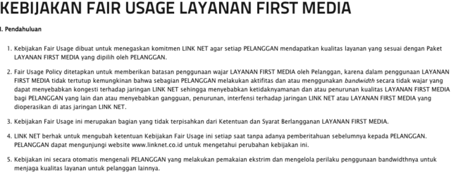 Tiru IndiHome, First Media akan Pakai Kebijakan FUP?