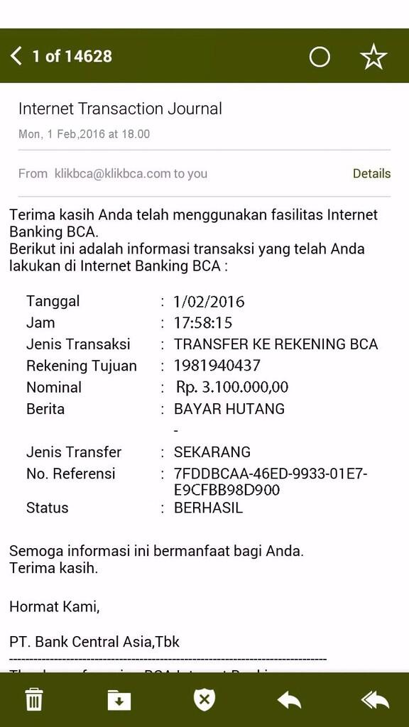 BCA kurang profesional