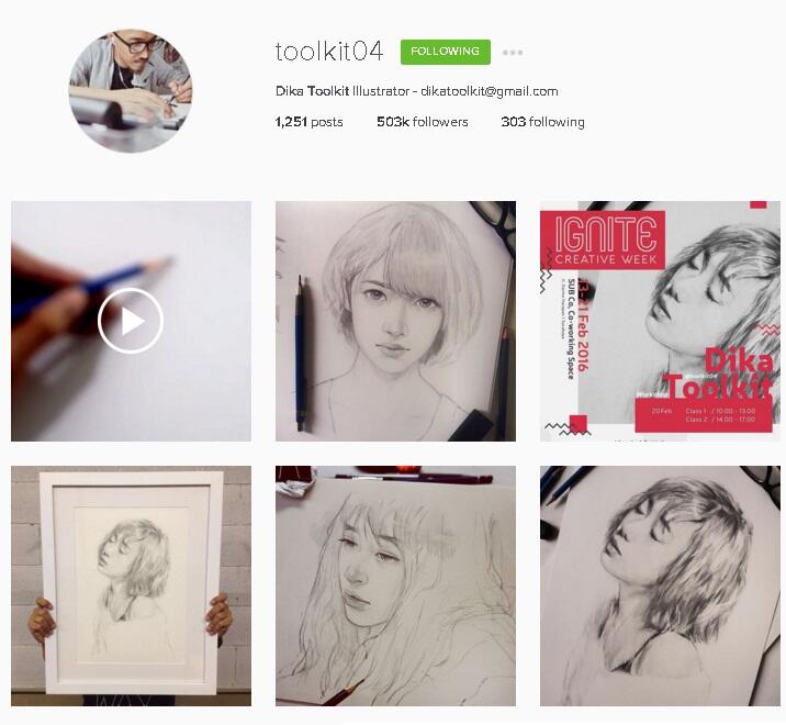 Orang orang yang share karya drawingnya di INSTAGRAM. Nyesel ga follow.