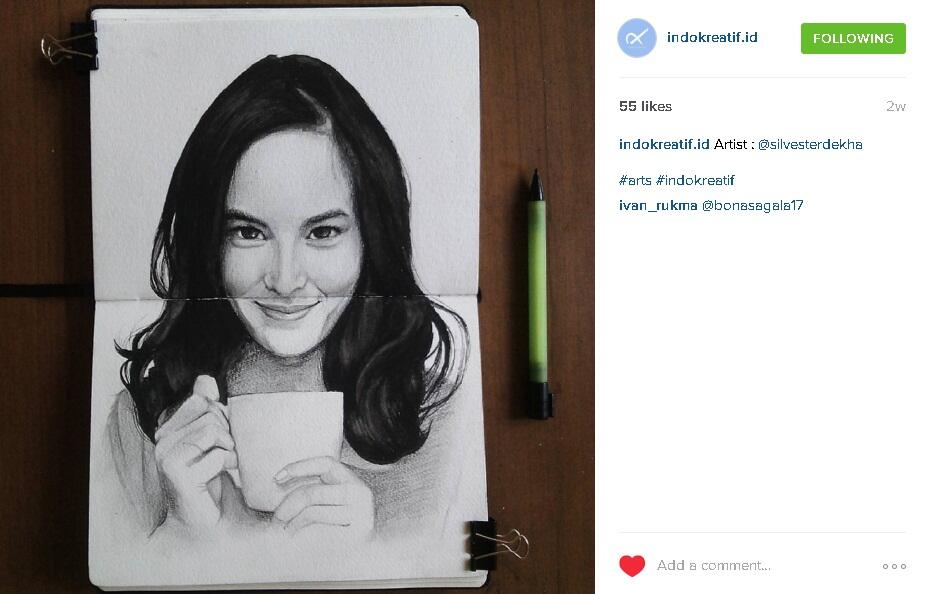 Orang orang yang share karya drawingnya di INSTAGRAM. Nyesel ga follow.