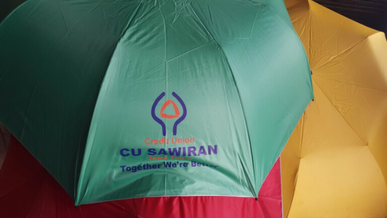 pabrik pembuatan payung custom, "payung golf lipat warna warni"