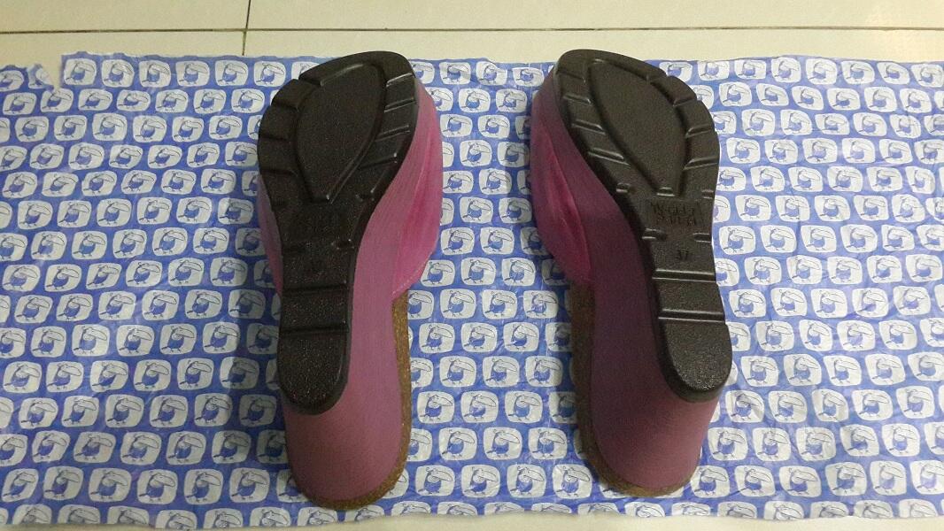 Sepatu Sandal WANDA PANDA (Magenta Purple) Uk 37, BNIB (NEW) Murah ! Bagus !