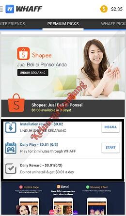 &#91;Whaff Rewards&#93; Download Aplikasi Doang Menghasilkan $$$ - Mudah &amp; REAL !!!