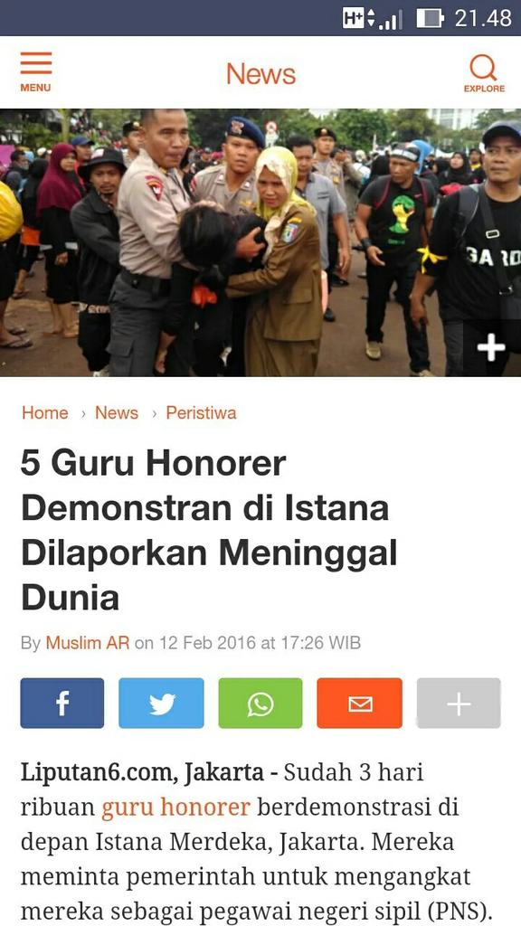 Jatuh Korban Meninggal Ibu dan Bayinya, Senator DKI Desak Jokowi Temui Guru Honorer