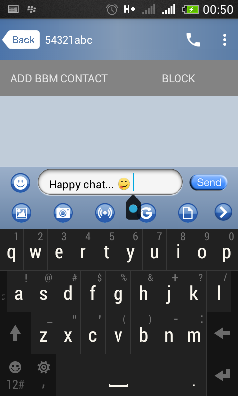 Chat di BBM tanpa invite PIN.