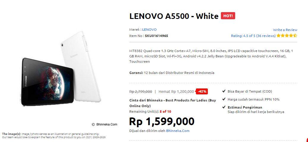 &#91;SPECIAL PRICE&#93; LENOVO A5500, Kaskus Jual Beli lebih murah gan! Masup!