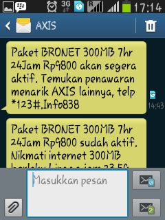 Sangat kecewa dgn layanan internet AXIS GSM