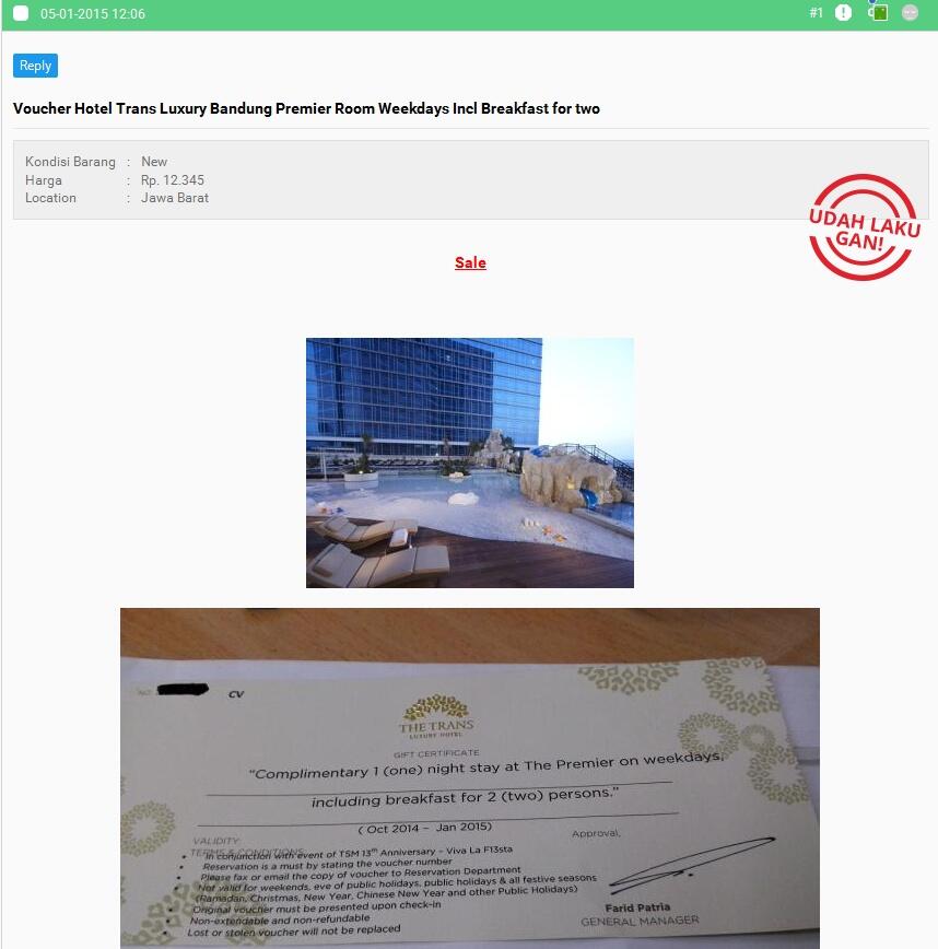 Penipu Jualan Voucher hotel di OLX semakin merajalela