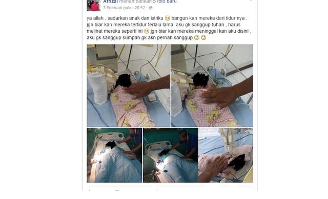 Status Bantuan Doa Untuk Anak dan Istri yang membuat Netizen Terharu