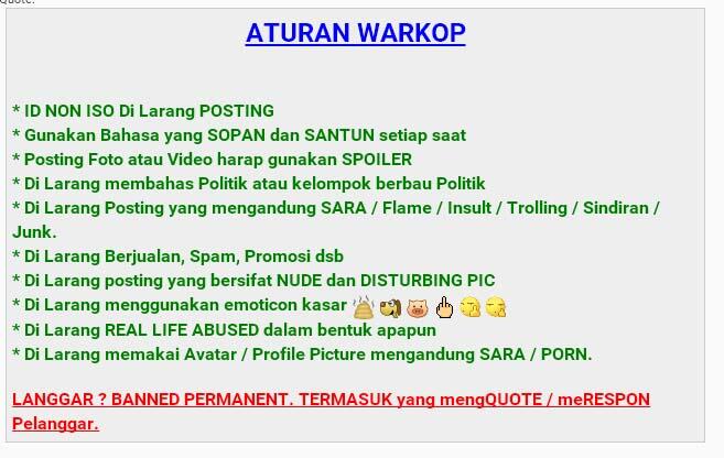 Enthu Atau Momod Sama Saja. Zero Tolerance Cuma Sampah!