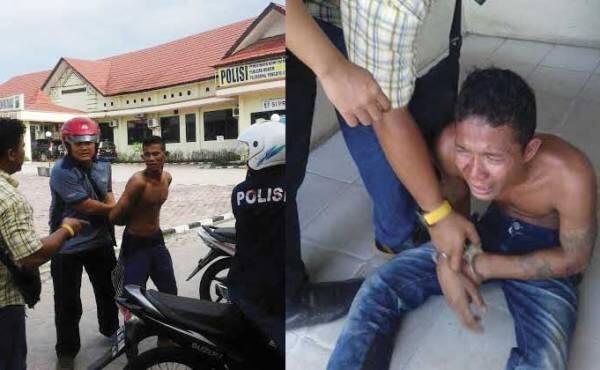 Lihat nih, Lengan Bertato tapi Menangis di Depan Polisi
