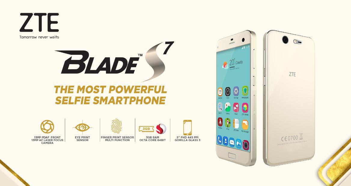 New!! ZTE Blade S7 13MP kamera depan berteknologi PDAF dan LED Flash